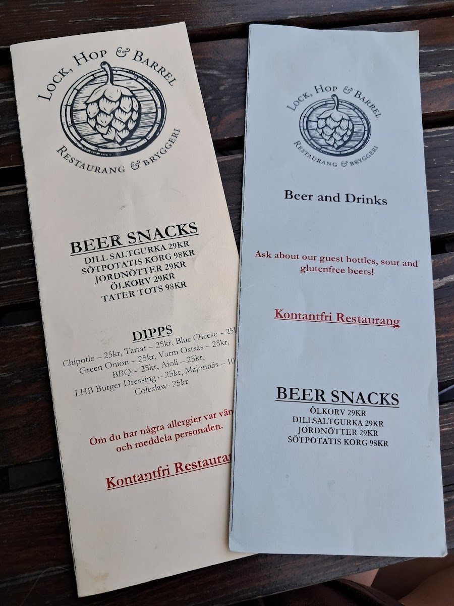 Menu Lock, Hop & Barrel Brewery Restaurant-2