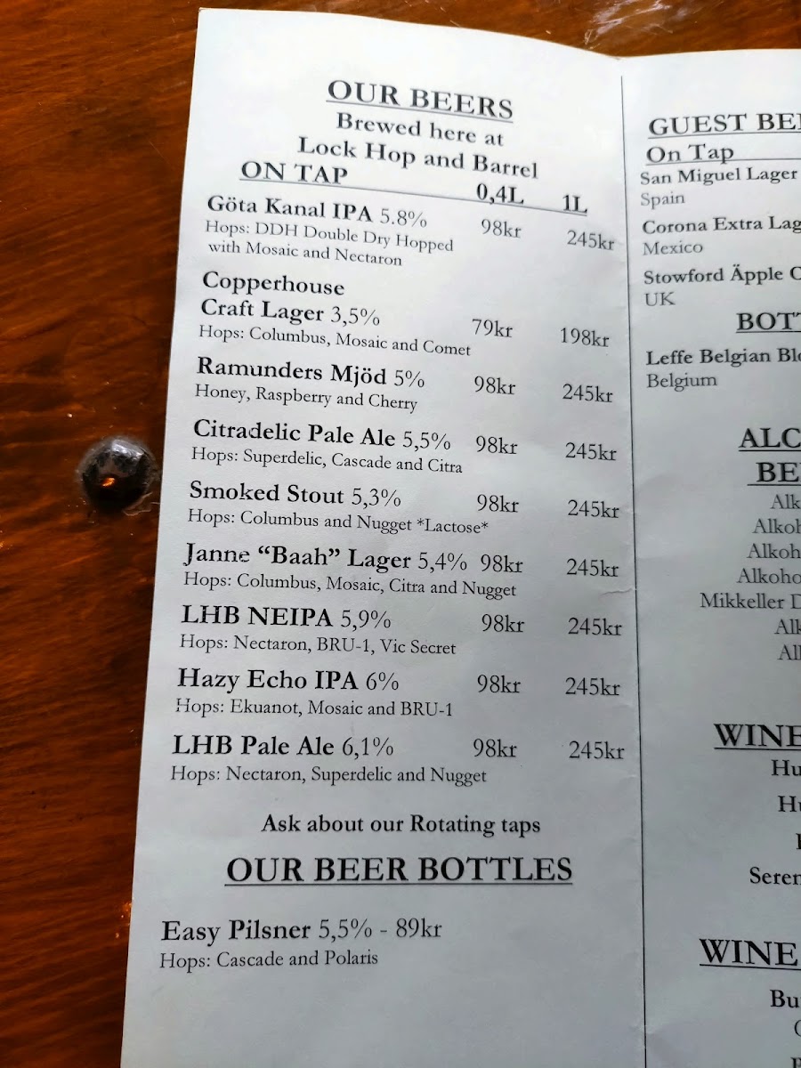 Menu Lock, Hop & Barrel Brewery Restaurant-3